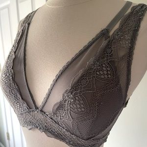 Anemone grey lace bra bralette wireless S M